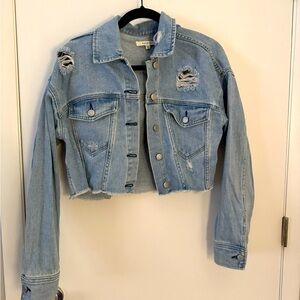 Light Blue Pac Sun Distressed Denim Jacket
